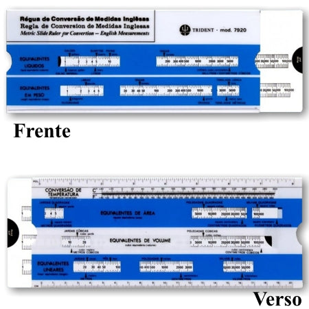 Régua de Conversão de Medidas Inglesas 7920 Trident